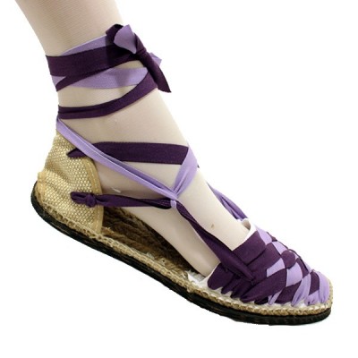 Espadrilles Plaited Lilac Dark and Light Lilac