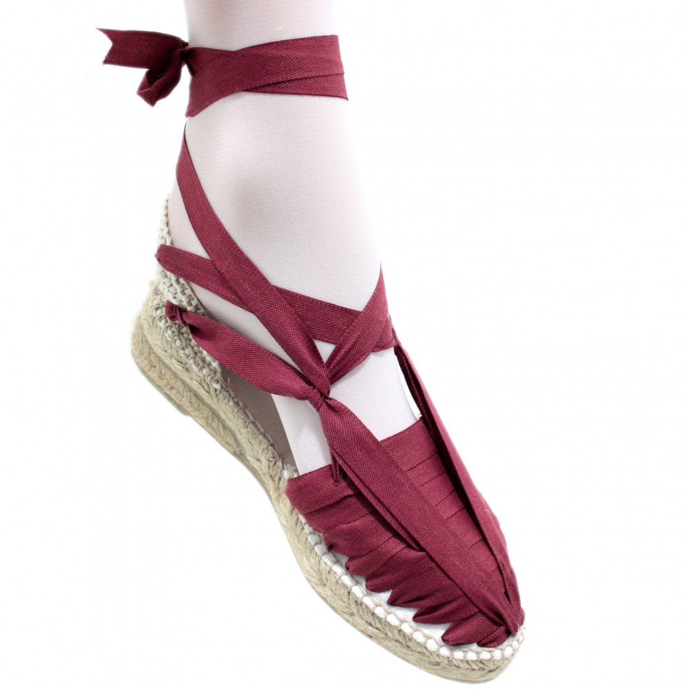 Espadrille Wedge High Pintxo Maroon