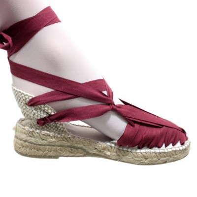 Espadrille Wedge High Pintxo Maroon