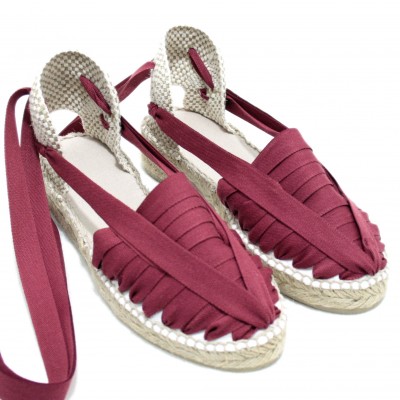 Espadrille Wedge High Pintxo Maroon