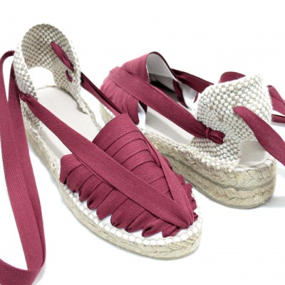 Espadrille Wedge High Pintxo Maroon