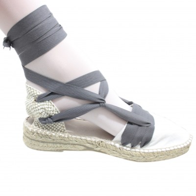 Mid Heel Espadrilles Tres Vetes Grey