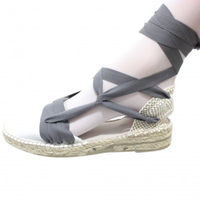 Mid Heel Espadrilles Tres Vetes Grey