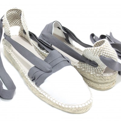 Mid Heel Espadrilles Tres Vetes Grey