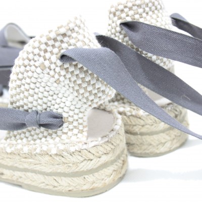 Mid Heel Espadrilles Tres Vetes Grey