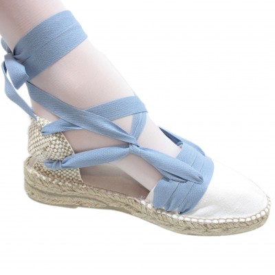 Mid Heel Espadrilles Tres Vetes Blue