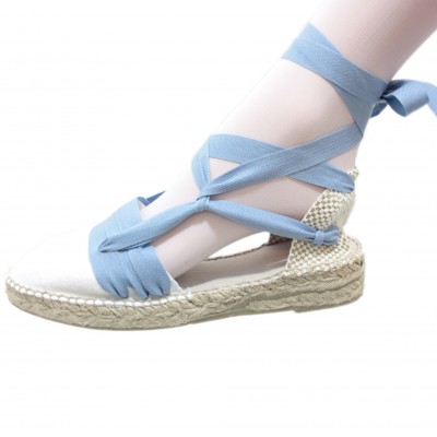 Mid Heel Espadrilles Tres Vetes Blue