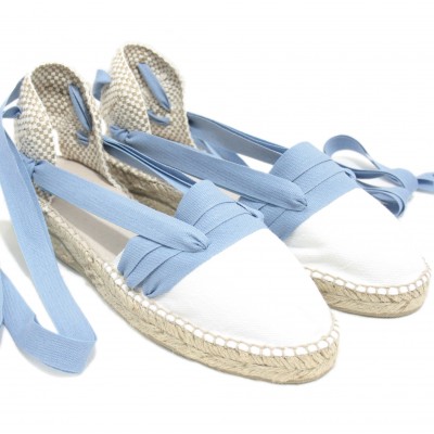 Mid Heel Espadrilles Tres Vetes Blue