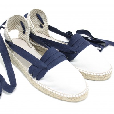 Mid Heel Espadrilles Tres Vetes Navy Blue