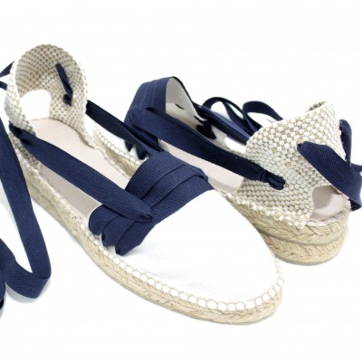 Mid Heel Espadrilles Tres Vetes Navy Blue