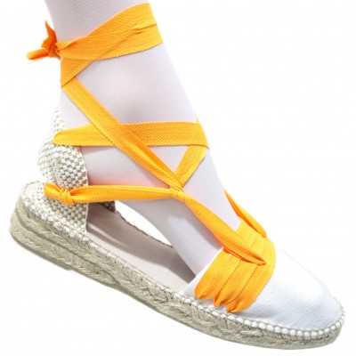 Mid Heel Espadrilles Tres Vetes Light Orange