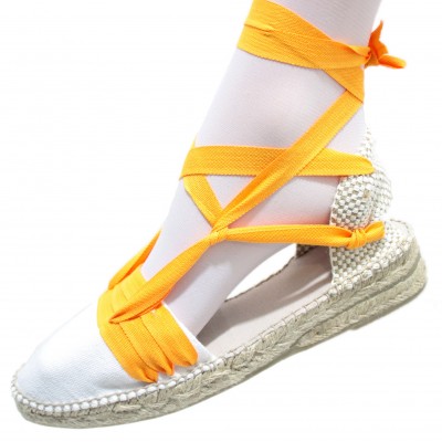 Mid Heel Espadrilles Tres Vetes Light Orange