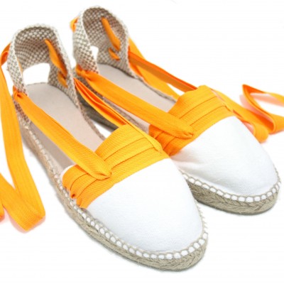 Mid Heel Espadrilles Tres Vetes Light Orange