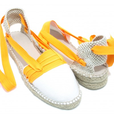 Mid Heel Espadrilles Tres Vetes Light Orange