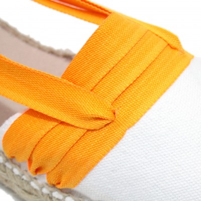 Mid Heel Espadrilles Tres Vetes Light Orange