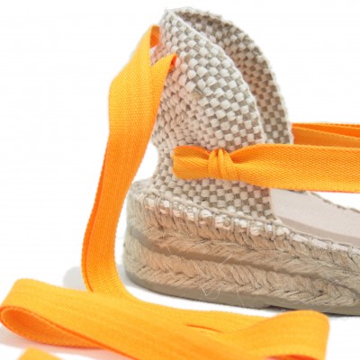 Mid Heel Espadrilles Tres Vetes Light Orange