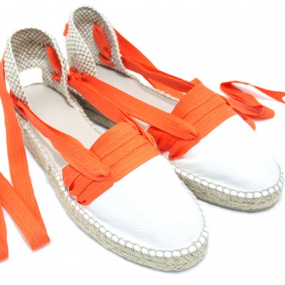 Mid Heel Espadrilles Tres Vetes Orange