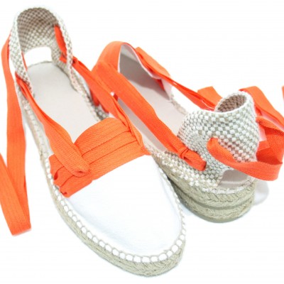 Mid Heel Espadrilles Tres Vetes Orange