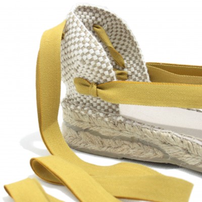 Mid Heel Espadrilles Tres Vetes Mustard