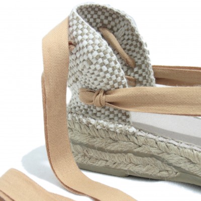 Mid Heel Espadrilles Tres Vetes Light Brown