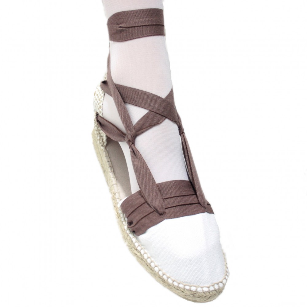 Mid Heel Espadrilles Tres Vetes Brown