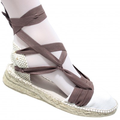 Mid Heel Espadrilles Tres Vetes Brown