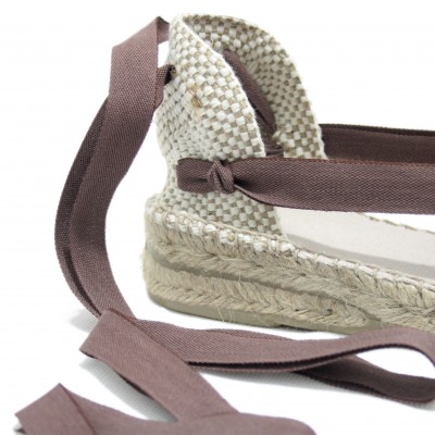 Mid Heel Espadrilles Tres Vetes Brown