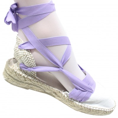 Mid Heel Espadrilles Tres Vetes Light Lilac