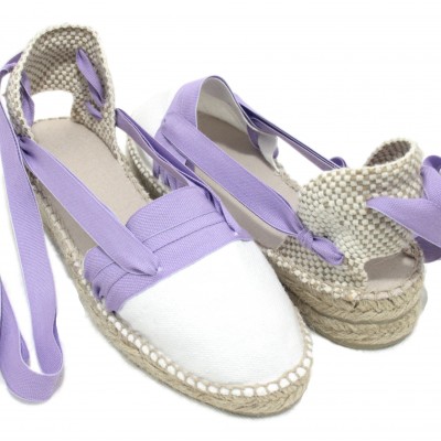 Mid Heel Espadrilles Tres Vetes Light Lilac