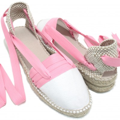 Mid Heel Espadrilles Tres Vetes Pink