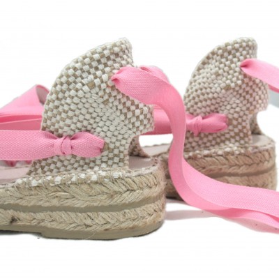 Mid Heel Espadrilles Tres Vetes Pink