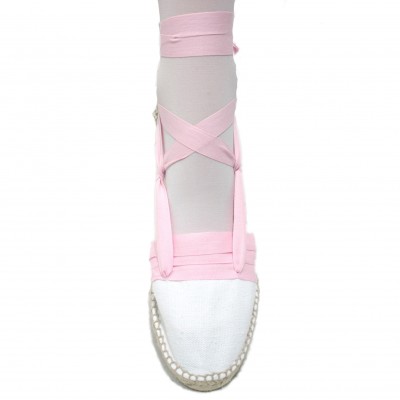 Mid Heel Espadrilles Tres Vetes Light Pink