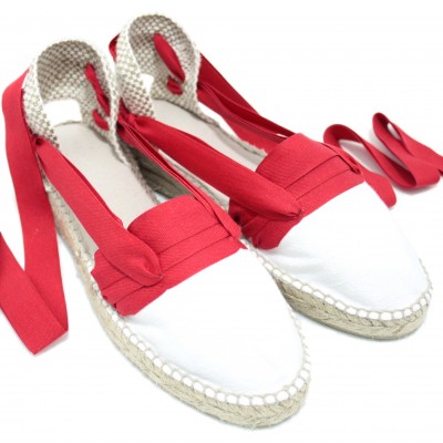 Mid Heel Espadrilles Tres Vetes Red