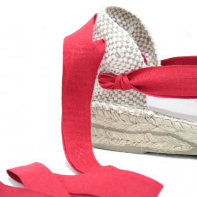 Mid Heel Espadrilles Tres Vetes Red