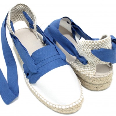 Mid Heel Espadrilles Tres Vetes Electric Blue