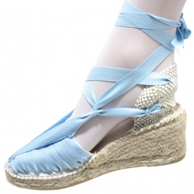 Heel Espadrilles Pintxo or Set Vetes Light Blue