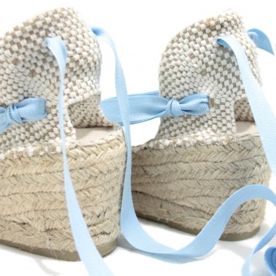 Heel Espadrilles Pintxo or Set Vetes Light Blue